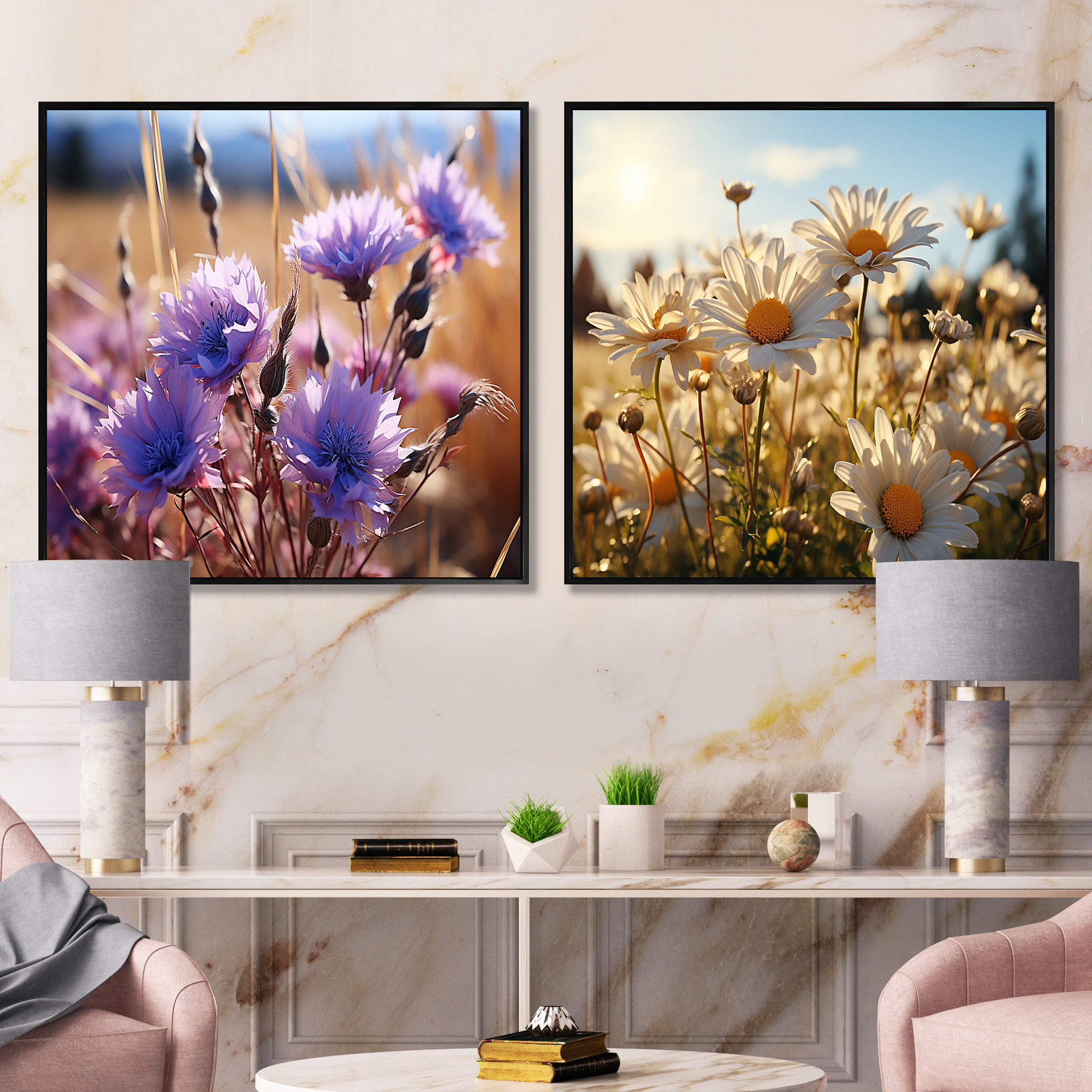 reidan_collageページ Latitude Run® Zareen - Floral Square Collage Set Of 2 | Wayfair